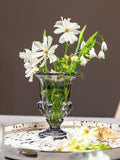 Load image into Gallery viewer, Pedestal Vintage Crystal Glass Urn Vase