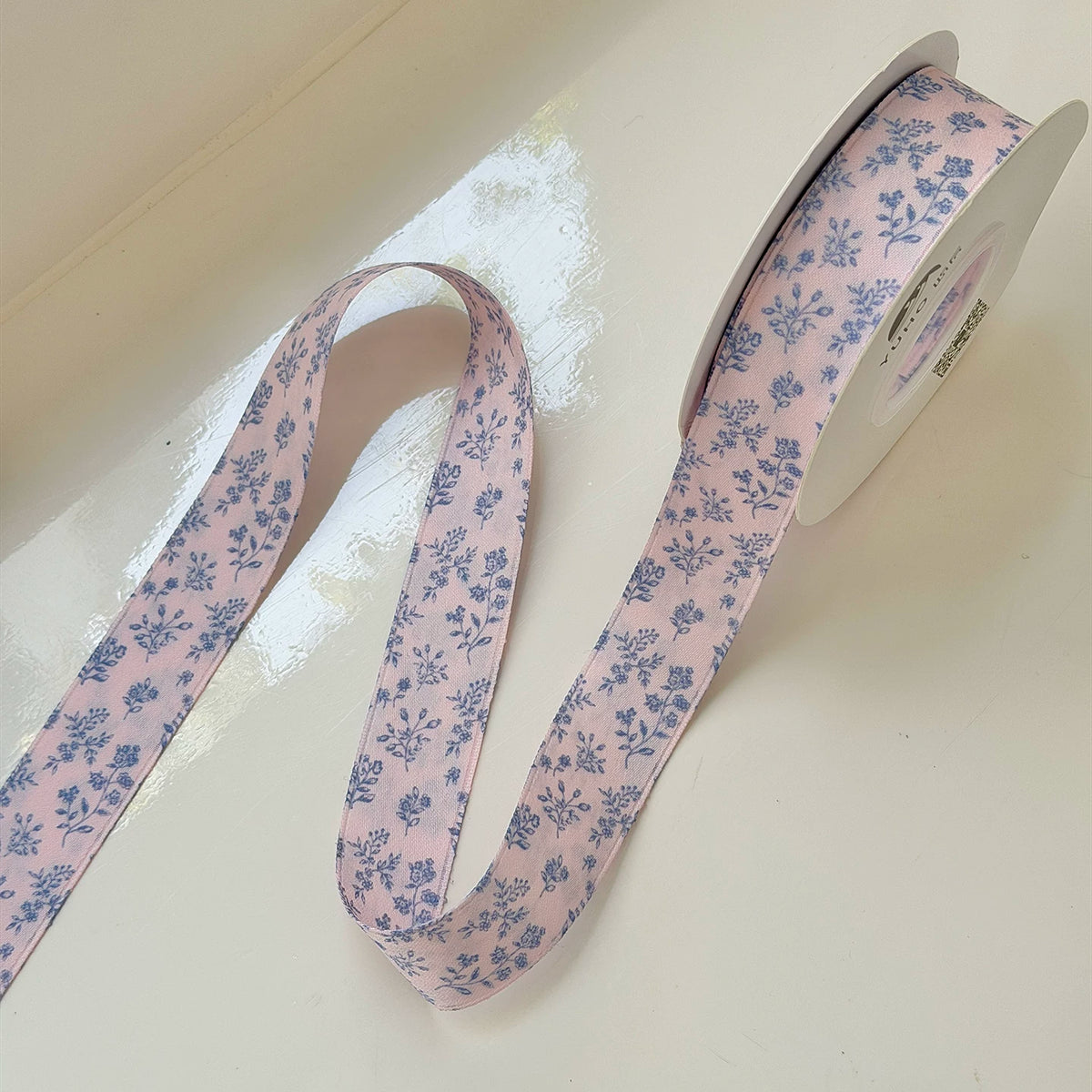 Double-Sided Floral Print Florist Ribbon (2.5cmx10Yd)