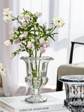 Load image into Gallery viewer, Pedestal Vintage Crystal Glass Urn Vase