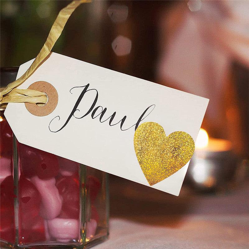 500pcs Glitter Heart Sticker for Valentine's Day