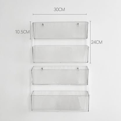 Acrylic Wall-Mounted Booklet Organizer Rack