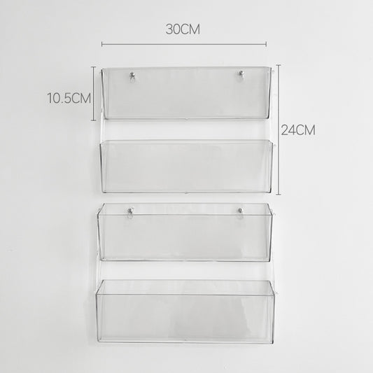 Acrylic Wall-Mounted Booklet Organizer Rack