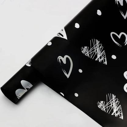 20pcs Heart Pattern Bouquet Wrap Paper (57x57cm)