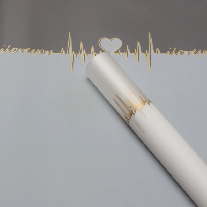 20pcs Heartbeat Frosted Cellophane Wrap (57x57cm)