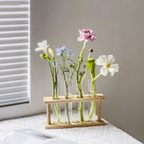 Load image into Gallery viewer, Test Tube Vase with Wooden Stand