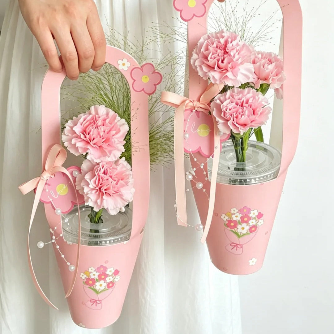 Floral Sleeves with Water Cups Pack 10