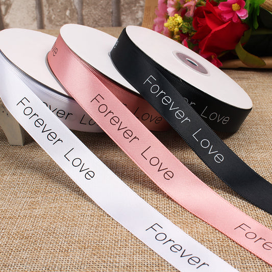 Valentine's Day Forever Love Satin Ribbon (20mmx49Yd)