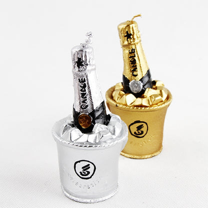 Bougie en forme de bouteille de champagne