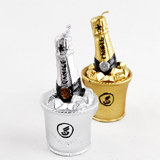 Bougie en forme de bouteille de champagne