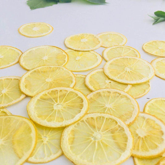 10 Pcs Real Dried Pressed Lemon Slices