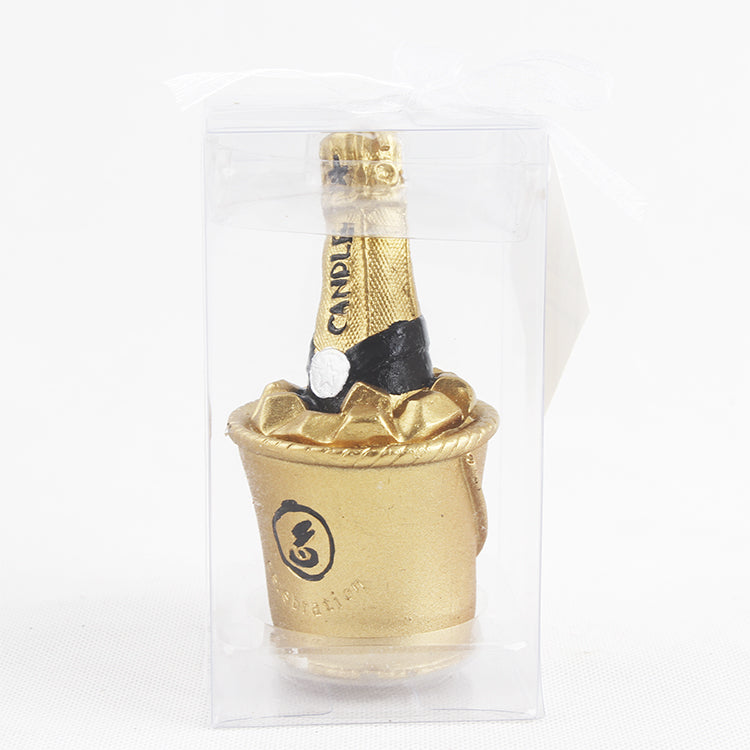Bougie en forme de bouteille de champagne