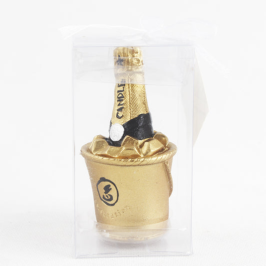 Bougie en forme de bouteille de champagne