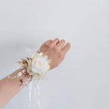 Load image into Gallery viewer, Preserved White Rose Wedding Boutonniere &amp; Corsage