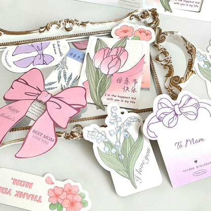 Mother's Day Flower Bouquets Greeting Card Set