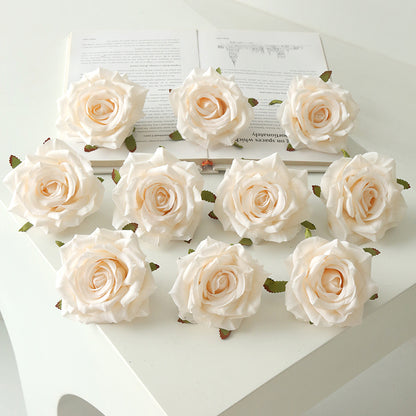 9cm Artificial Silk Rose Flower Heads Pack 10
