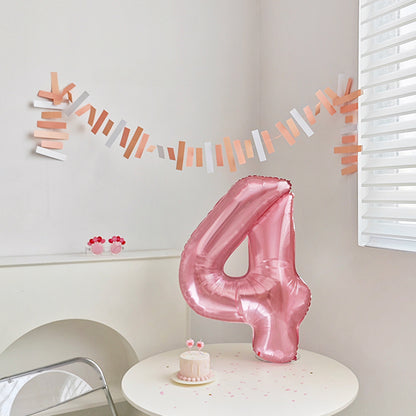 Ballon en aluminium chiffre en cristal rose de 32 pouces