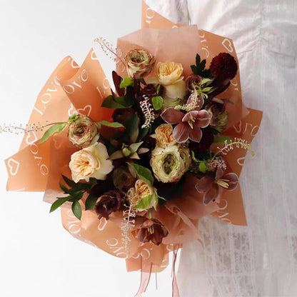 20pcs LOVE Cellophane Wrap for Flowers (57x57cm)