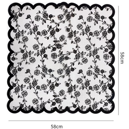 Lot de 20 emballages pour violoncelle avec bordure en dentelle festonnée (58,4 cm x 58,4 cm)