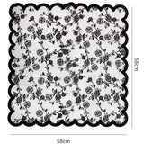 Load image into Gallery viewer, 20pcs Wave-Edge Floral Lace Cellophane Wrap (58x58cm)