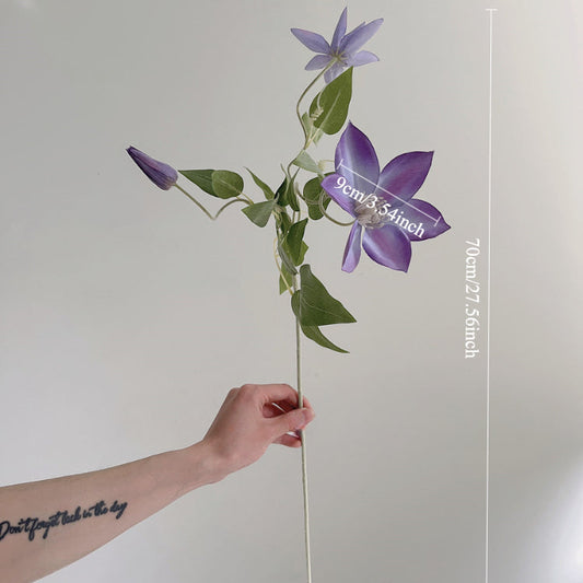 28" Artificial Purple Clematis Flower Spray