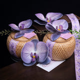 Load image into Gallery viewer, Bamboo Woven Gift Box with Orchid Flower Pack 10