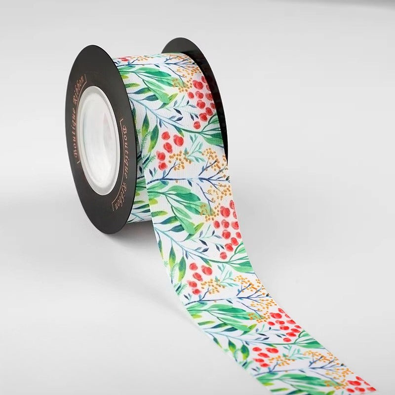 Spring Botanical Printed Ribbon (4cmx10Yd)
