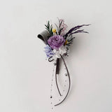 Load image into Gallery viewer, Lavender Preserved Rose Boutonniere &amp; Corsage