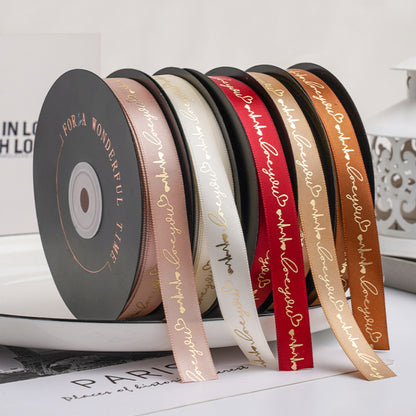 LOVE YOU Valentine's Day Satin Ribbon (15mmx49Yd)