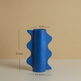 Load image into Gallery viewer, Klein Blue Geometric Ceramic Vase