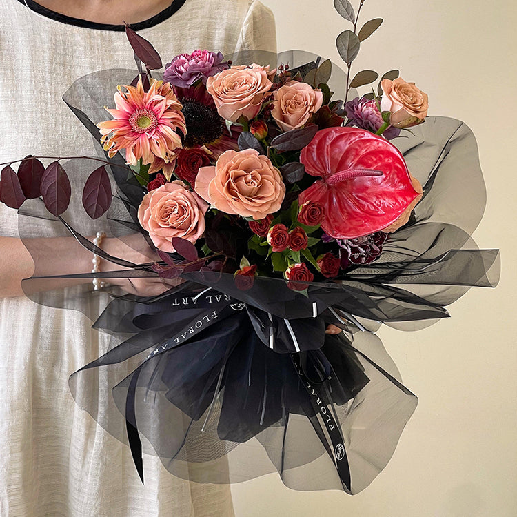 Petal Shaped Tulle for Bouquet Wrapping DIY Crafts Pack 10