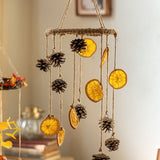 Load image into Gallery viewer, Dried Orange Slices Pinecones Nature Wind Chime
