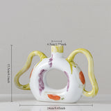 Load image into Gallery viewer, Creamy Double Ear Ceramic Art Vase