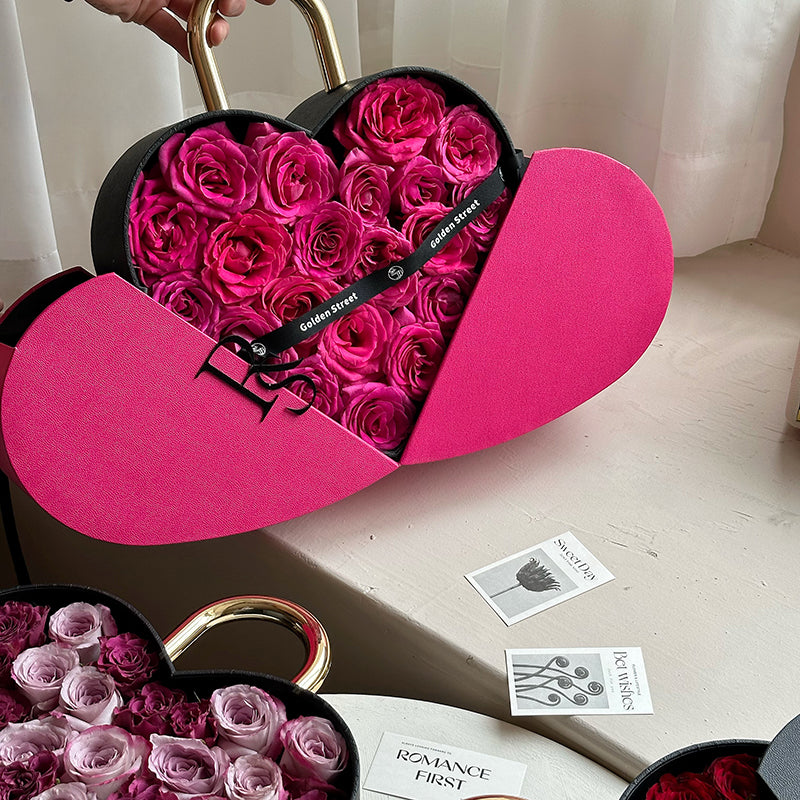 Heart Lock Gift Box for Flowers