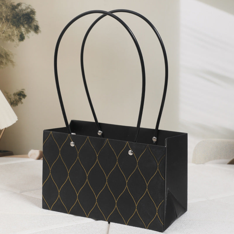 Diamond Grid Waterproof Flower Bags Pack of 10