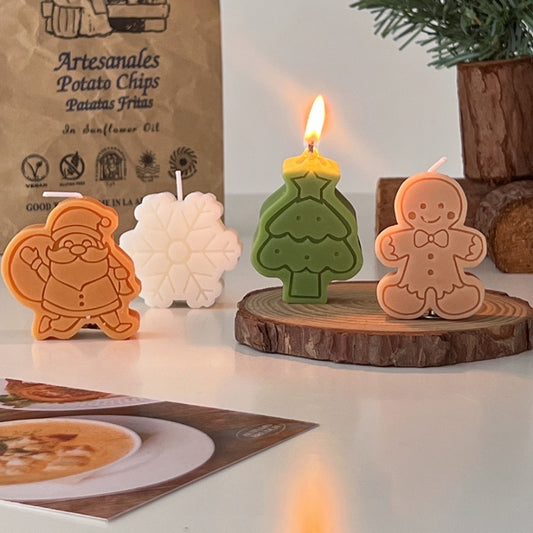 Ensemble de 4 bougies parfumées de Noël