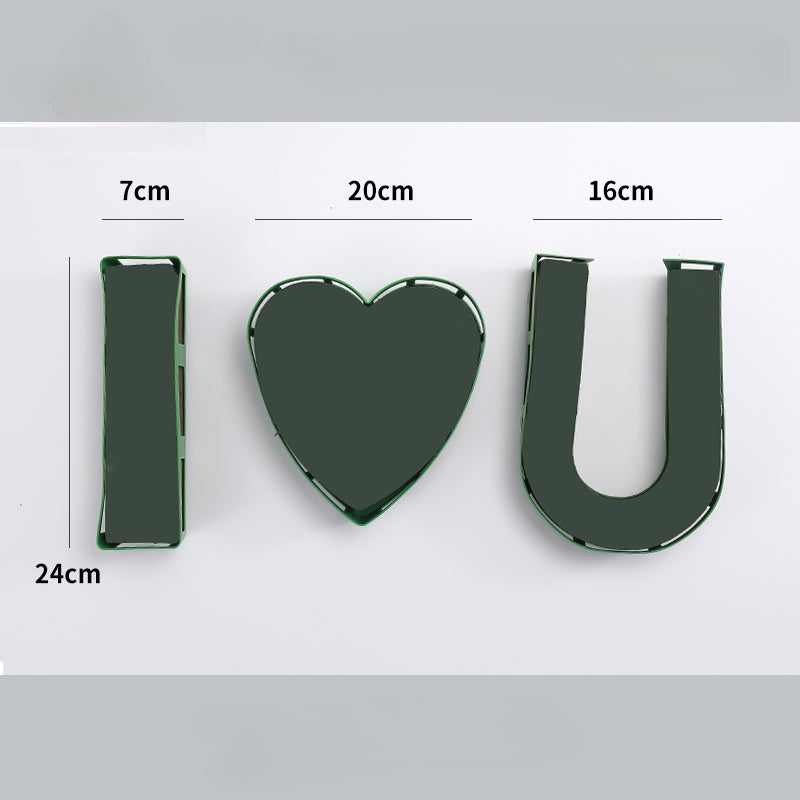 I LOVE U Wet Floral Foam Set with Suction Cup
