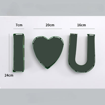 I LOVE U Wet Floral Foam Set with Suction Cup