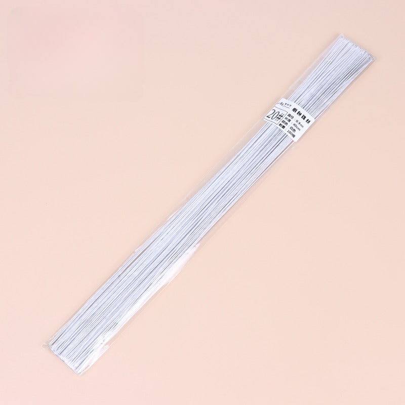 White Floral Wire for Crafts Pack 100