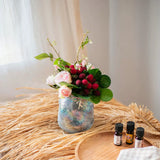 Load image into Gallery viewer, Iridescent Textured Glass Flower Vase