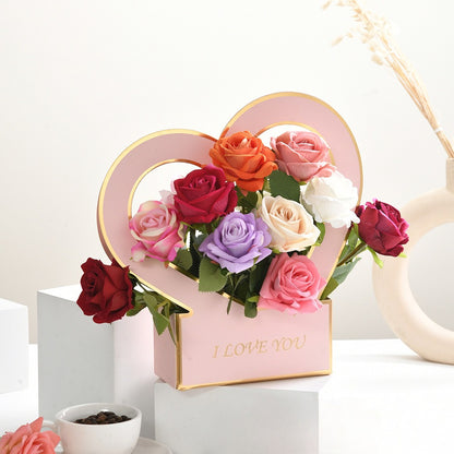 Heart-Shaped Hollow Flower Arrangement Box Pack 5