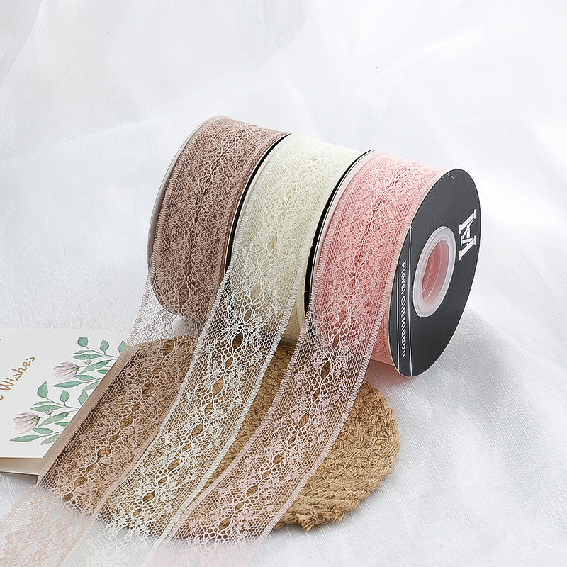 Lace Florist Gift Ribbon (40mmx25Yd)