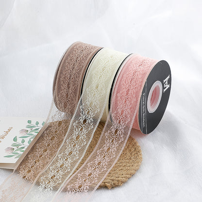 Lace Florist Gift Ribbon (40mmx25Yd)