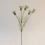 Load image into Gallery viewer, 5-Head Flocked Artificial Thistle Spray (58cm)