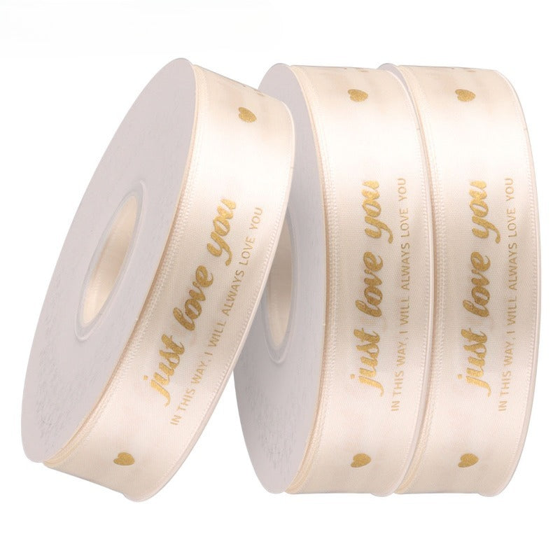 JUST LOVE YOU Satin Ribbon (2.5cmx40Yd)