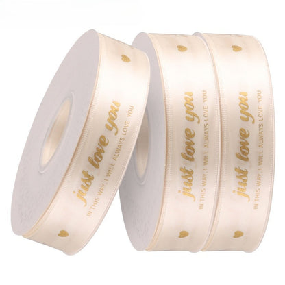 JUST LOVE YOU Satin Ribbon (2.5cmx40Yd)