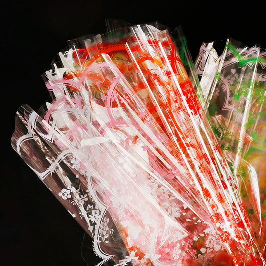 Paquet de 60 feuilles de papier cadeau cellophane rond de 17 po