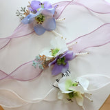 Load image into Gallery viewer, Lavender Floral Wrist Corsage for Bridesmaids