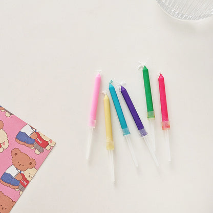 12 bougies d'anniversaire colorées à flammes multicolores