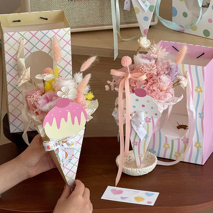 Coffret cadeau à fleurs en forme de glace (12 pièces)