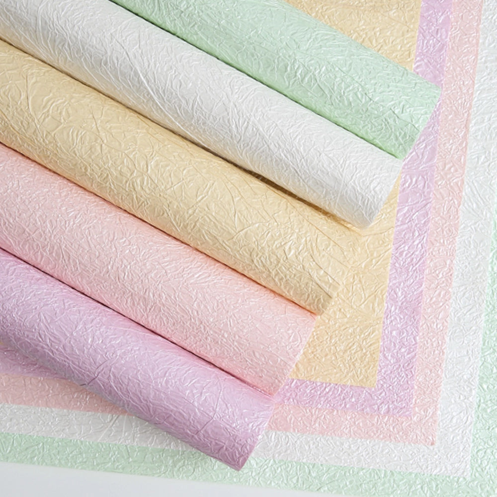 10 feuilles de papier pour bouquet nacré froissé (44x58 cm)